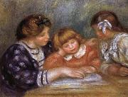Pierre Renoir The Lesson painting